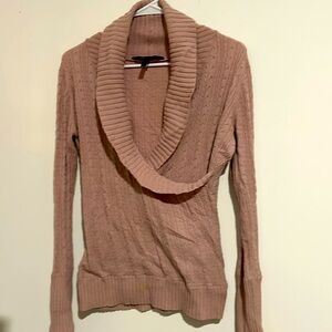 BCBGMaxAzria  overlay sweater pastel pink size M